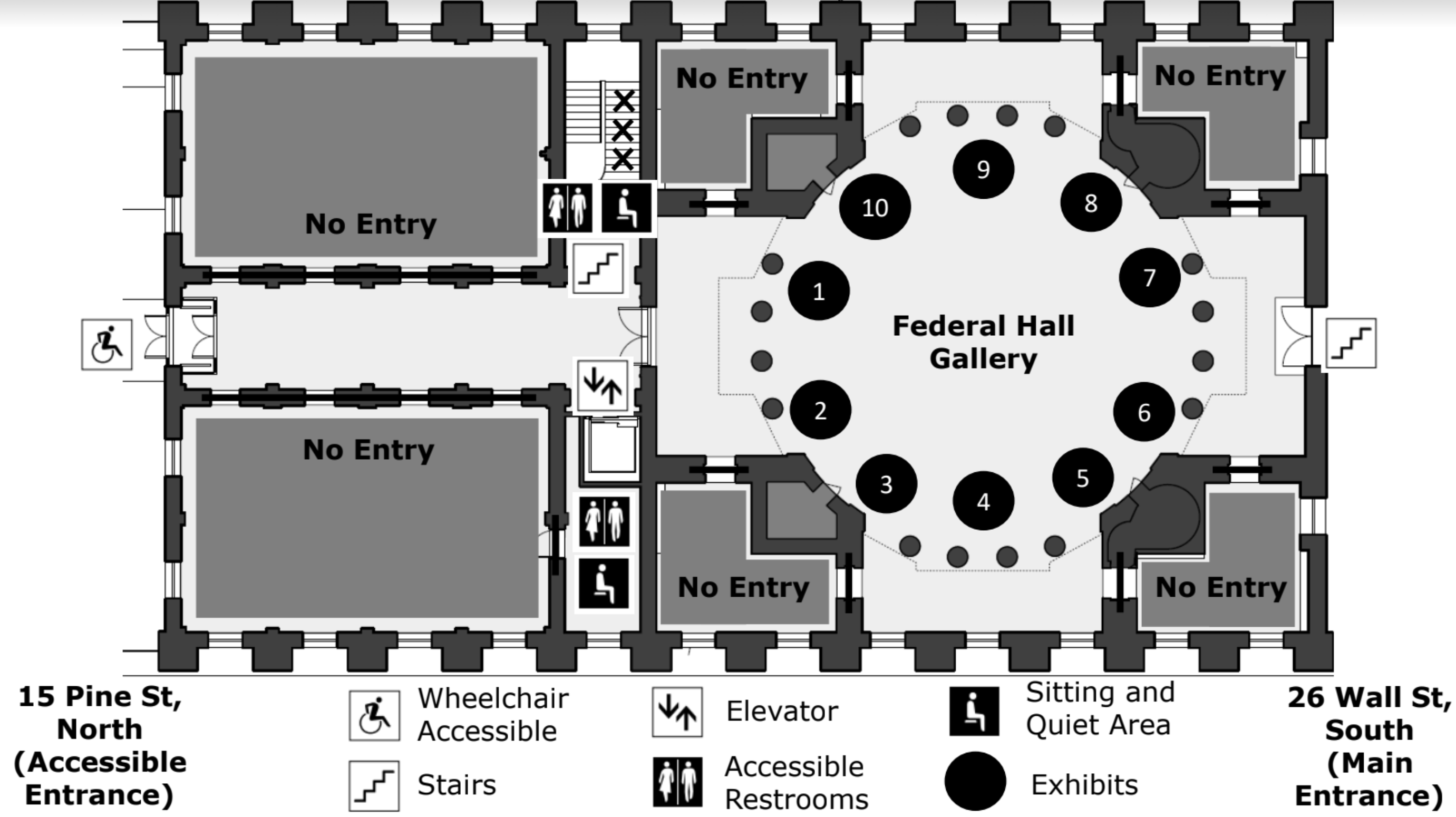A spatial map of Federal Hall